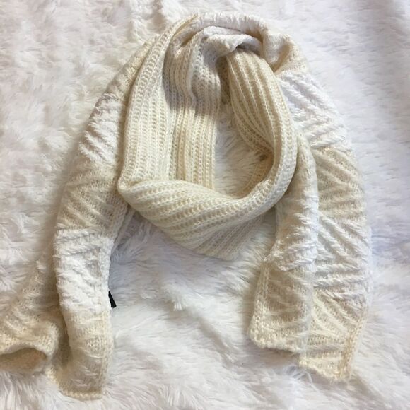 INC Scarf Chenille Striped Arrow-Stitch Muffler Neck warmer - Picture 2 of 6